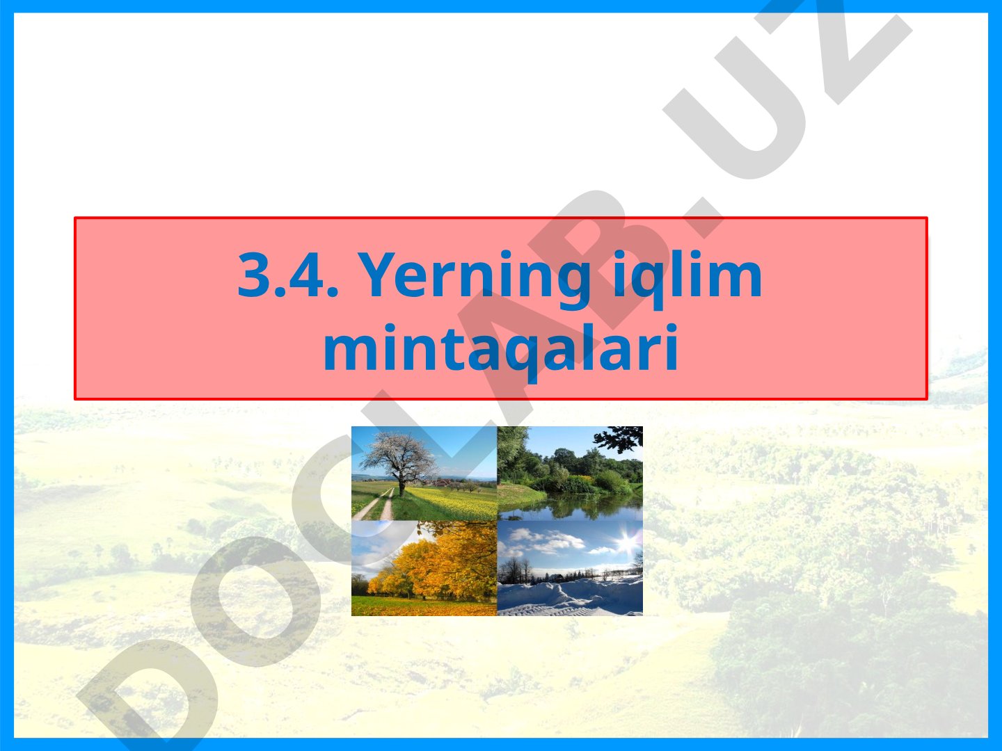 Yerning iqlim mintaqalari