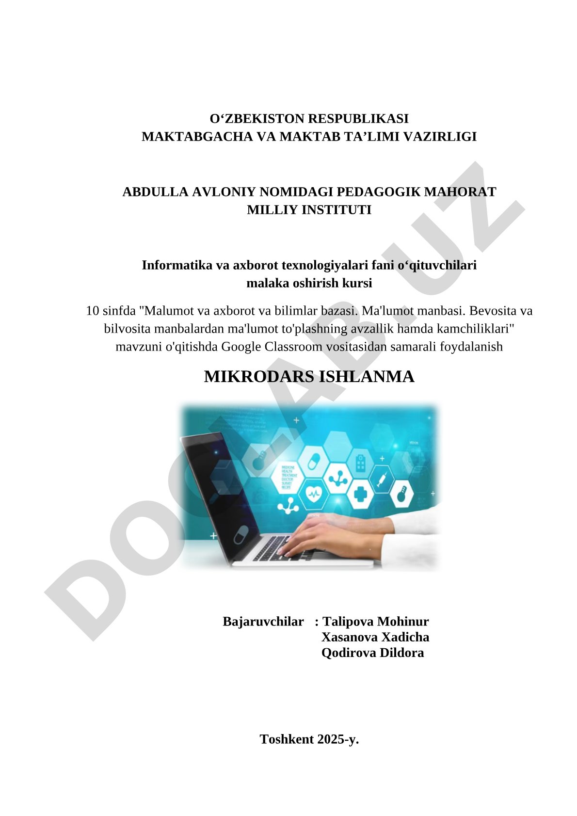 Malumot va axborot va bilimlar bazasi