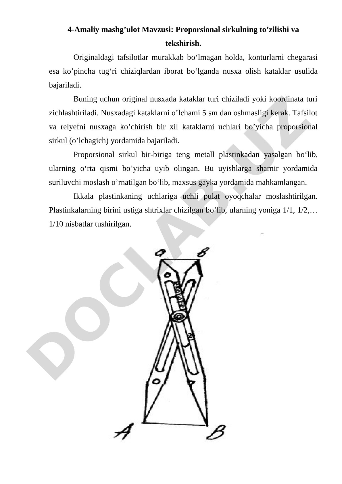 Proporsional sirkulning to’zilishi va tekshirish