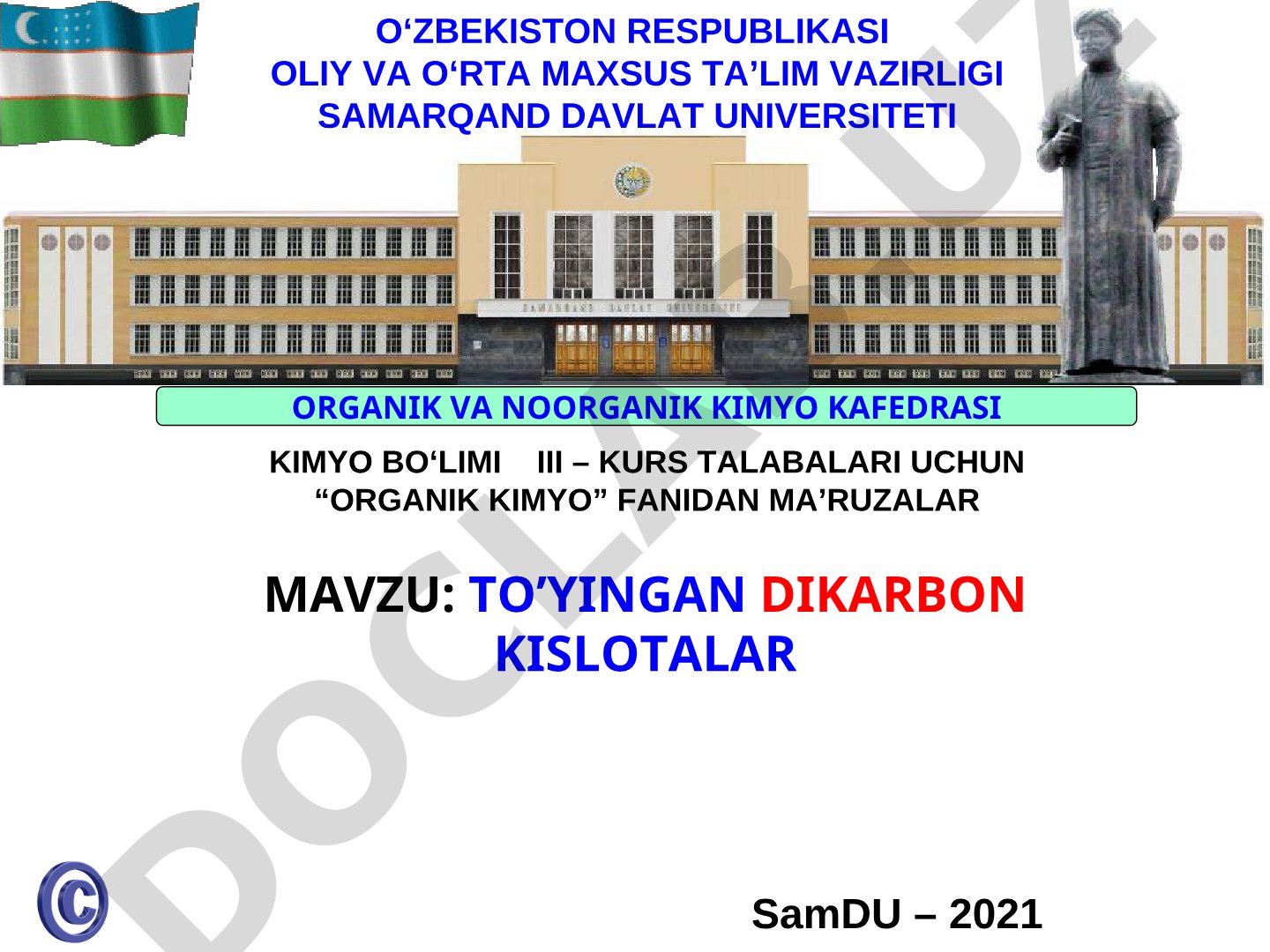 To'yingan dikarbon kislotalar