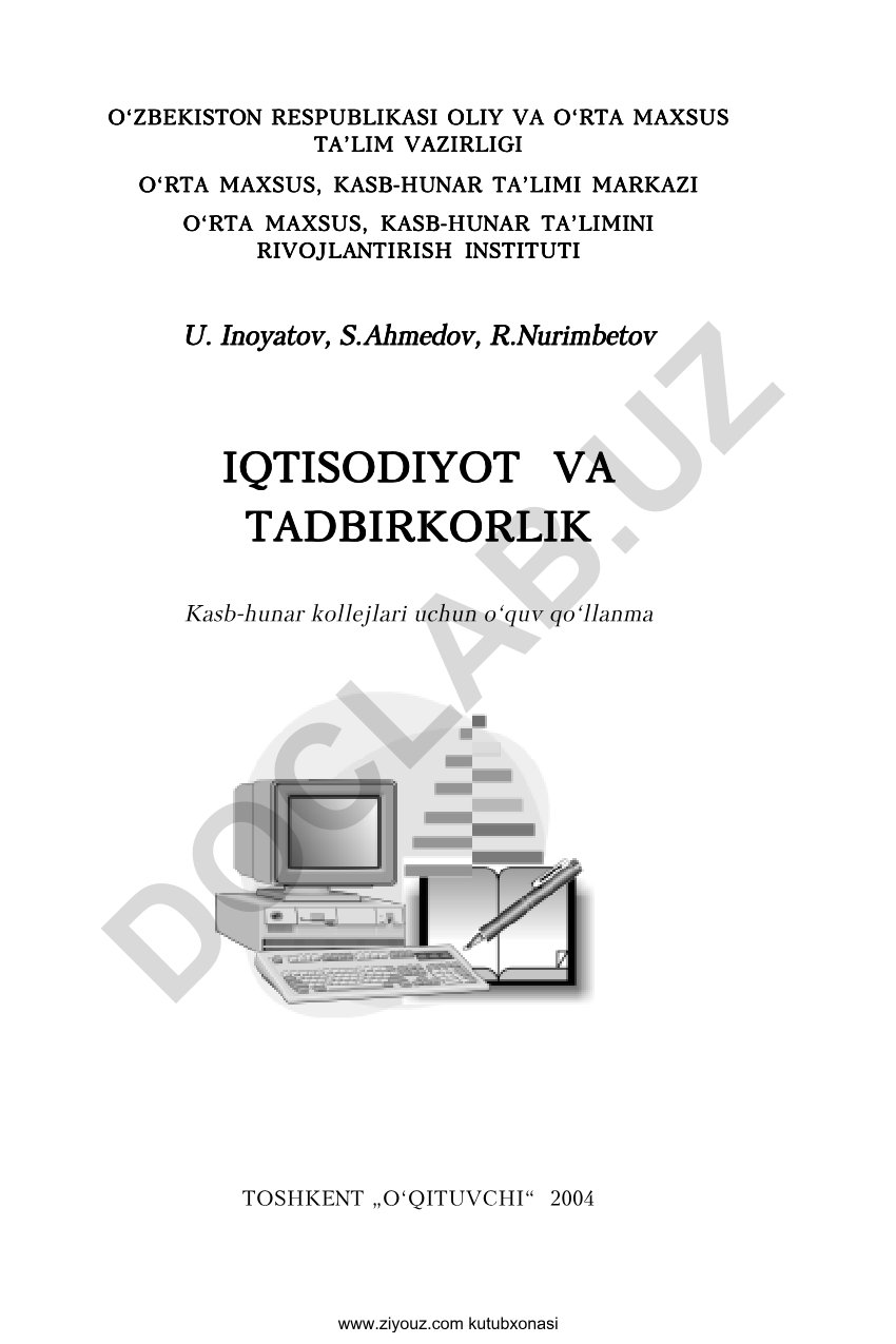 Iqtisodiyot va tadbirkorlik