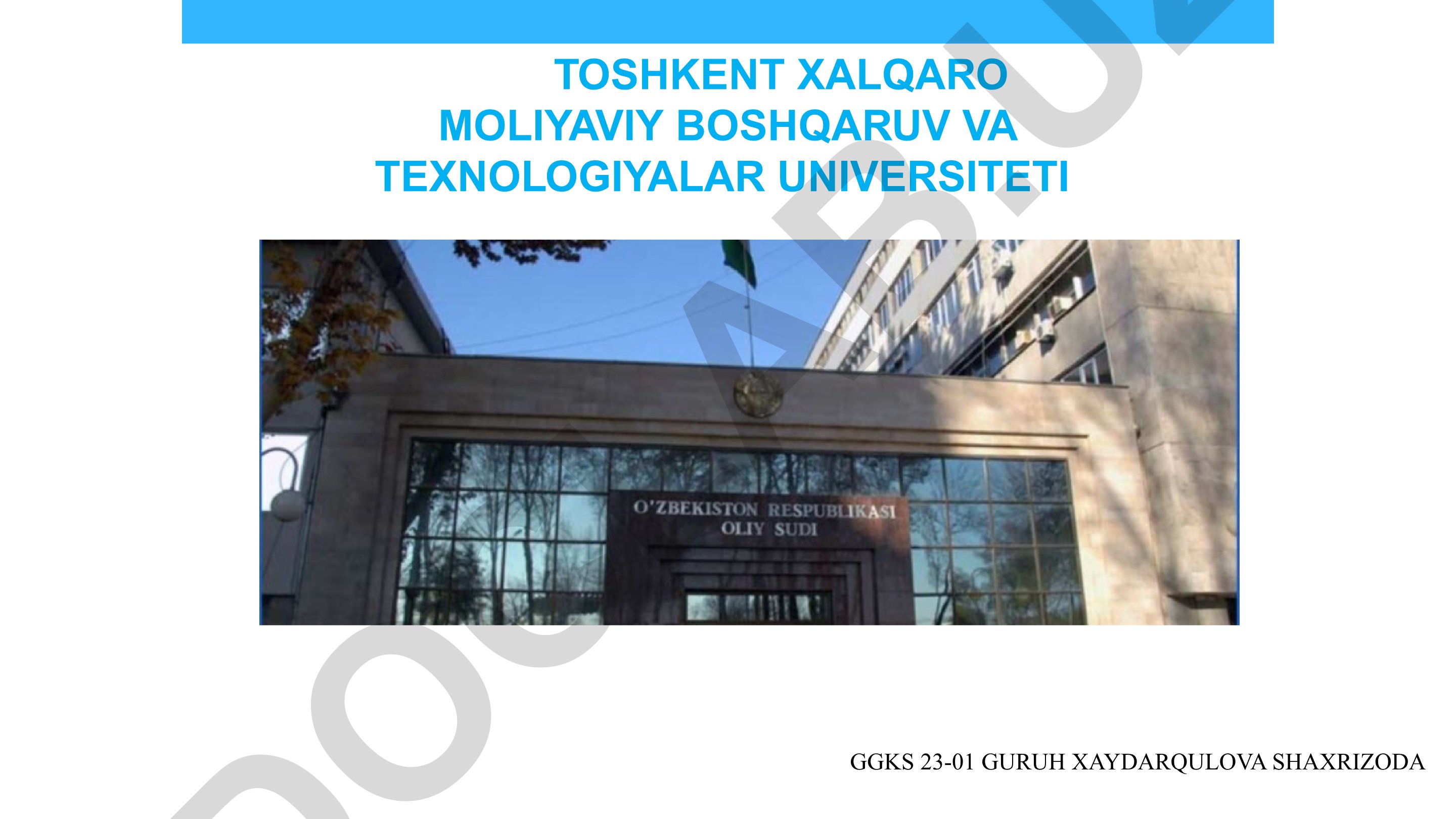 O'zbekiston Respublikasida huquq-tartibot organlari va sud tizimi