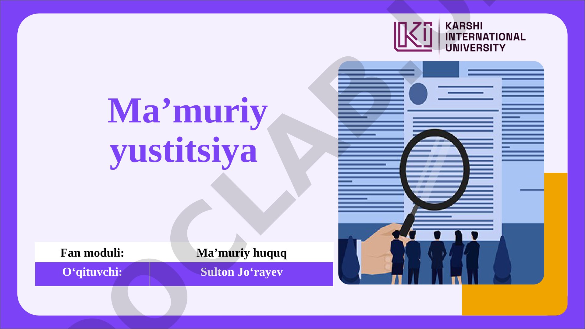 Ma'muriy yustitsiya
