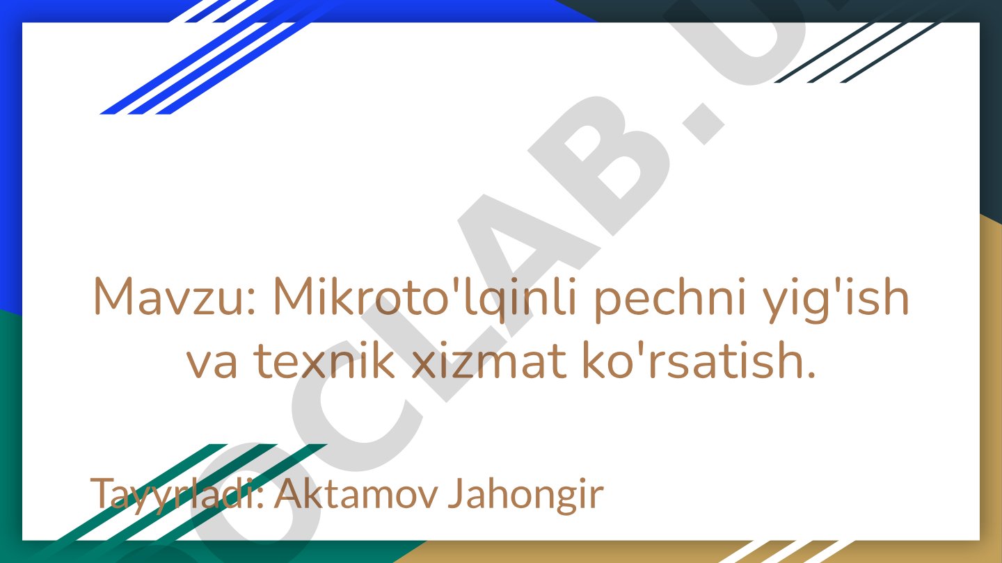 Mikroto'lqinli pechni yig'ish va texnik xizmat ko'rsatish