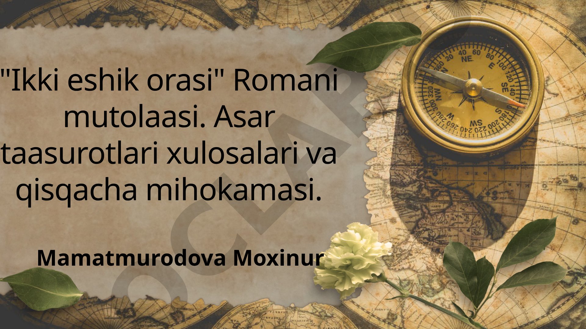 Ikki eshik orasi Romani mutolaasi