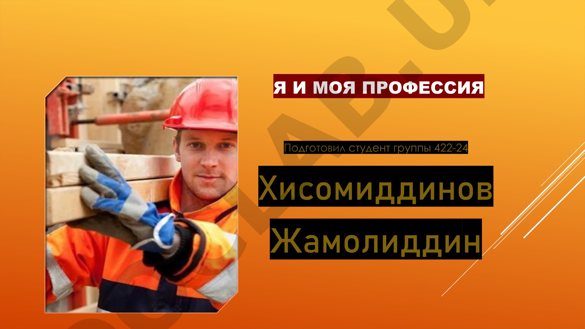 Я и моя профессия