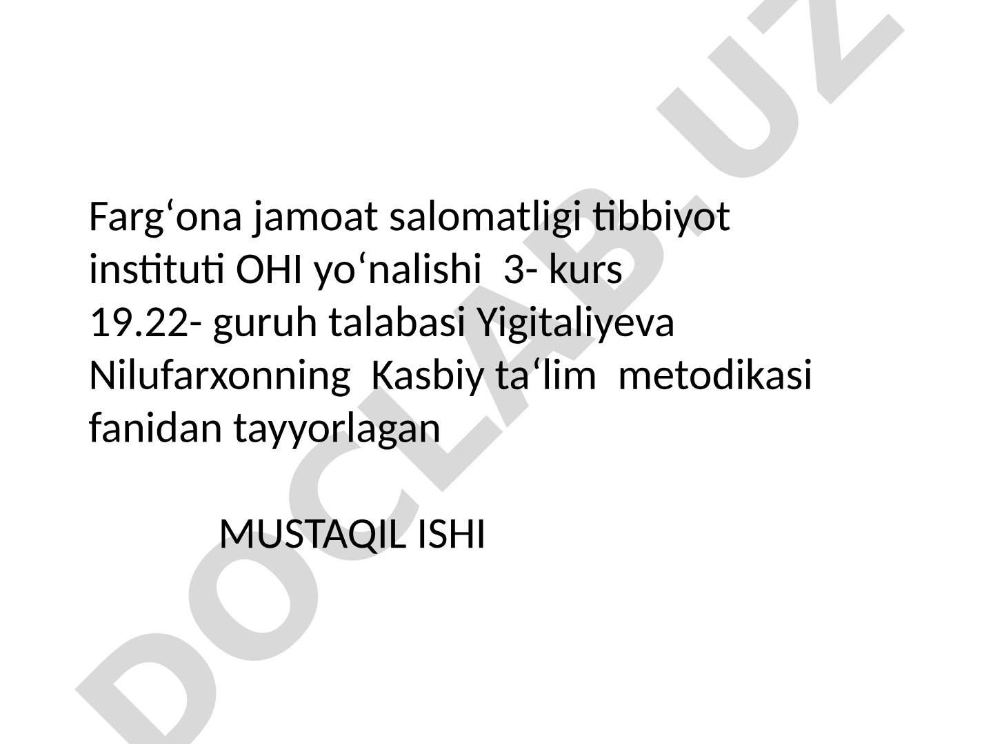 Professional ta'limda ta'lim-tarbiya jarayonini sifatini nazorat qilish va baholash