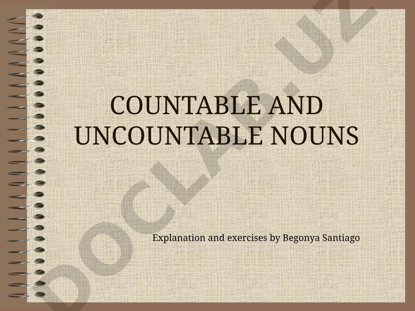 Countable and uncountable nouns