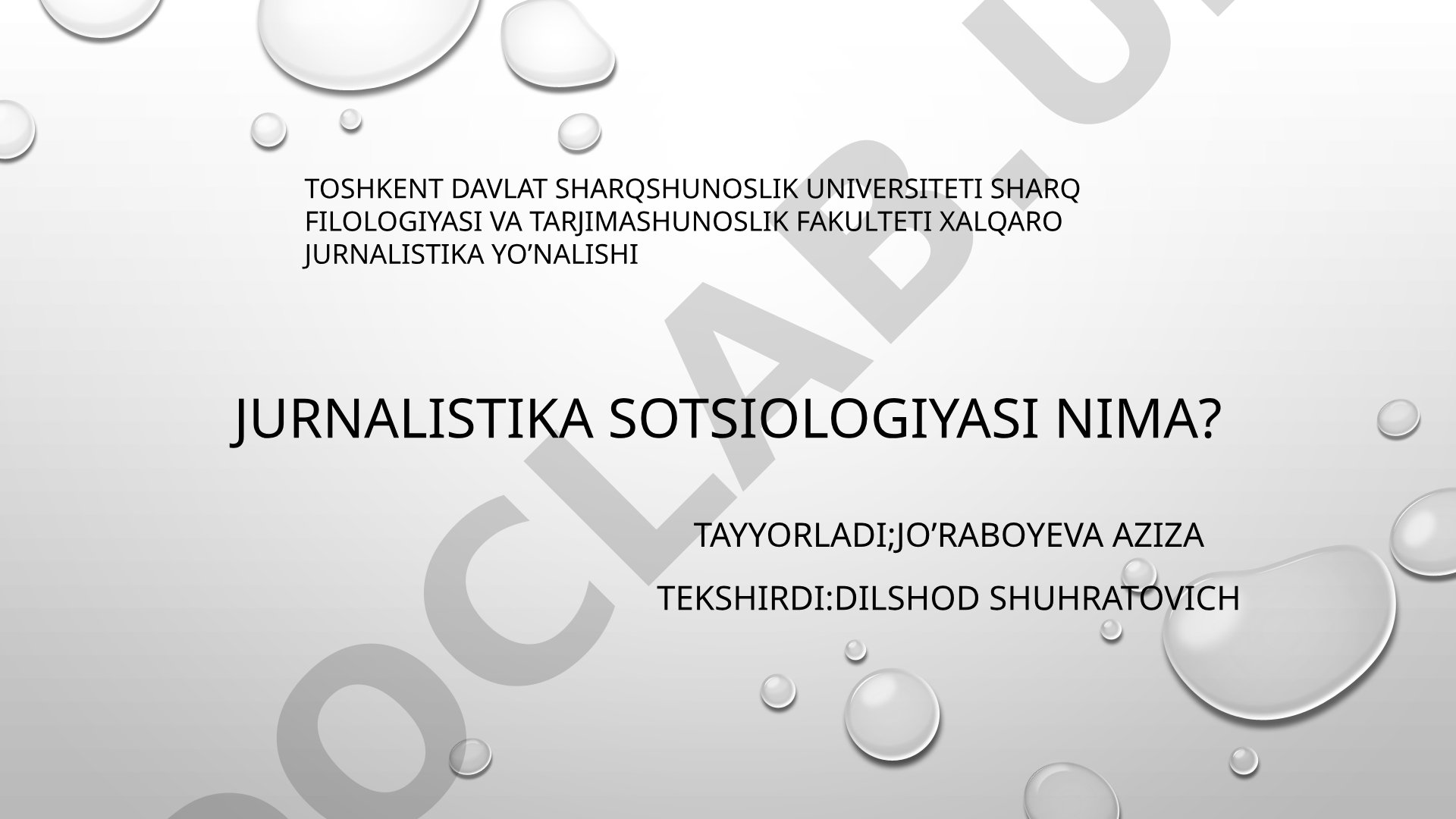 Jurnalistika sotsiologiyasi
