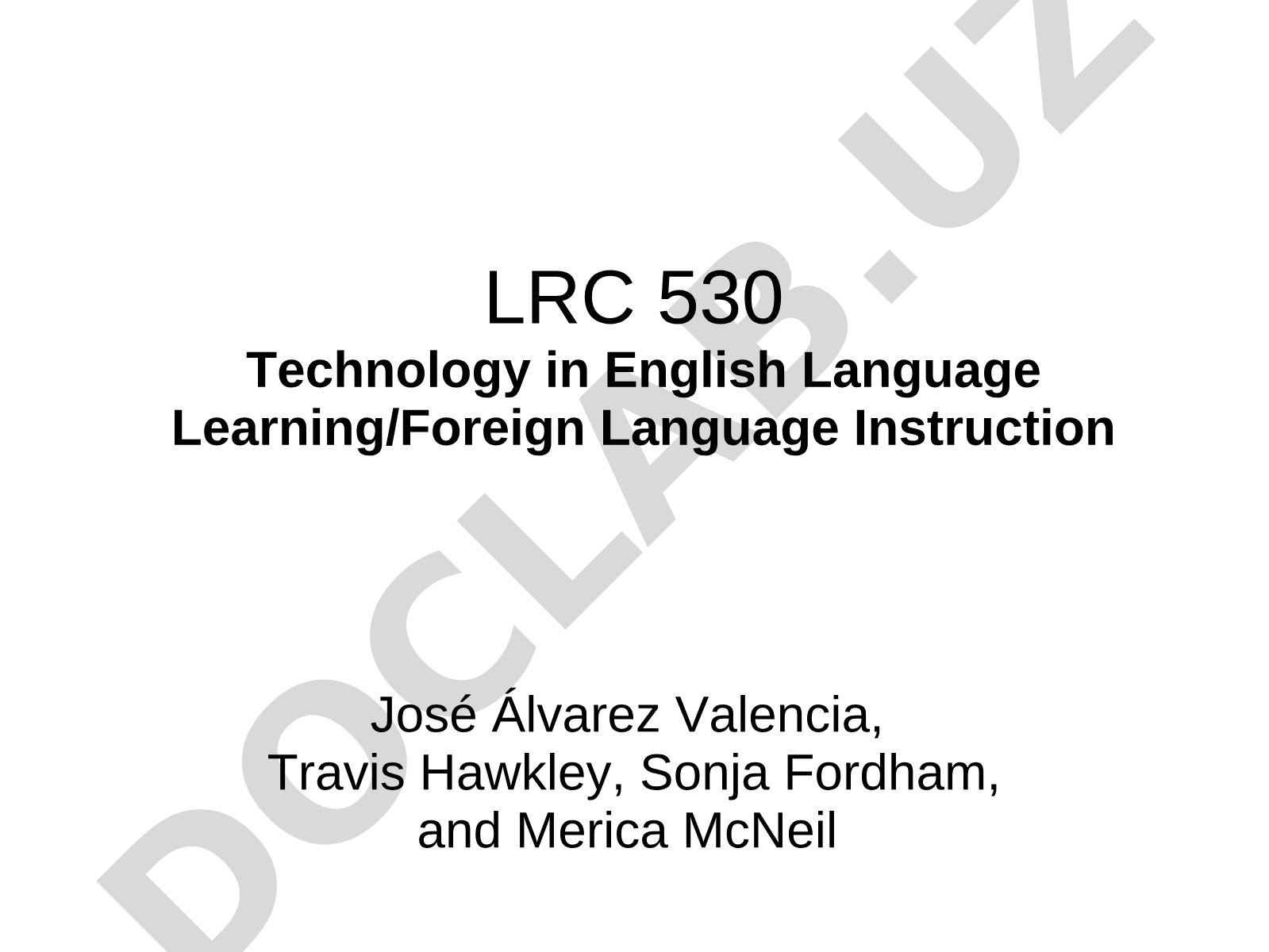 Technology in English Language Learning