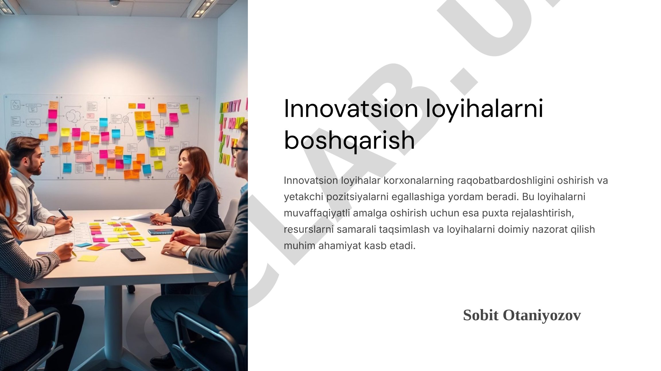 Innovatsion loyihalarni boshqarish, innovatsion yondashuvlar va risklarni boshqarish