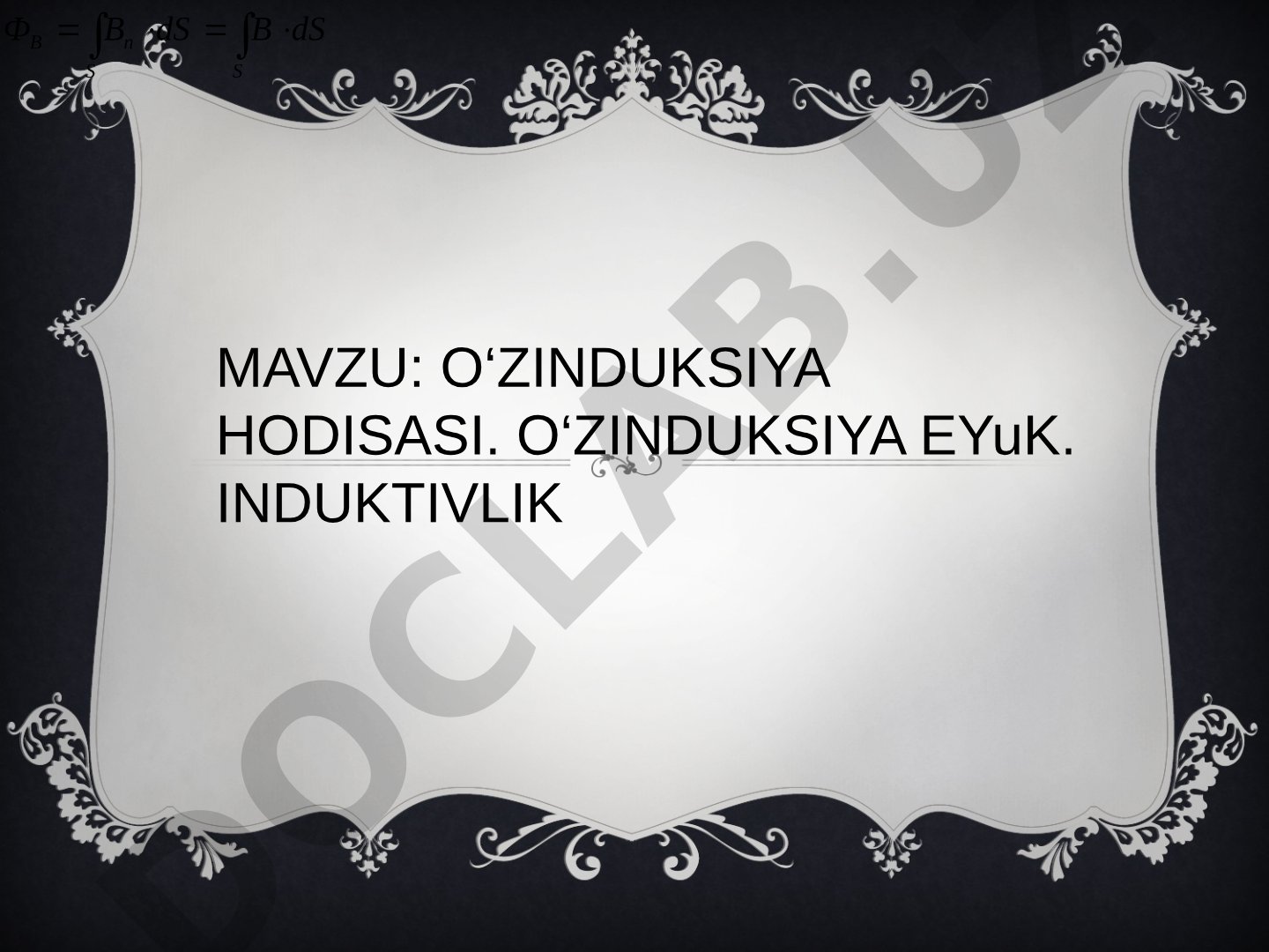 O'zinduksiya hodisasi. O'zinduksiya EYuK. Induktivlik