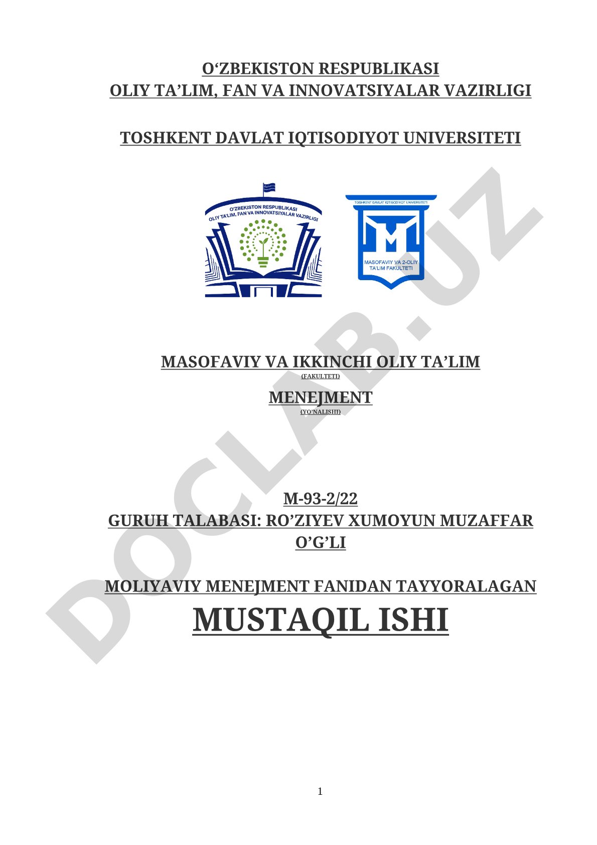 Korxonaning moliyaviy barqarorligini ta'minlash yo'llari