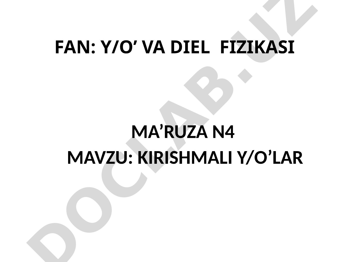 Kirishmali yarimo'tkazgichlar