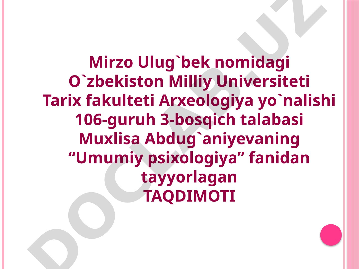 Shaxs mammosi va fanning metodologik darajalari