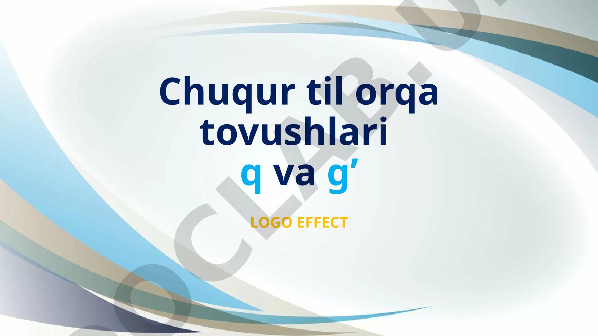 Q va G' tovushlarining me'yoriy talaffuzi