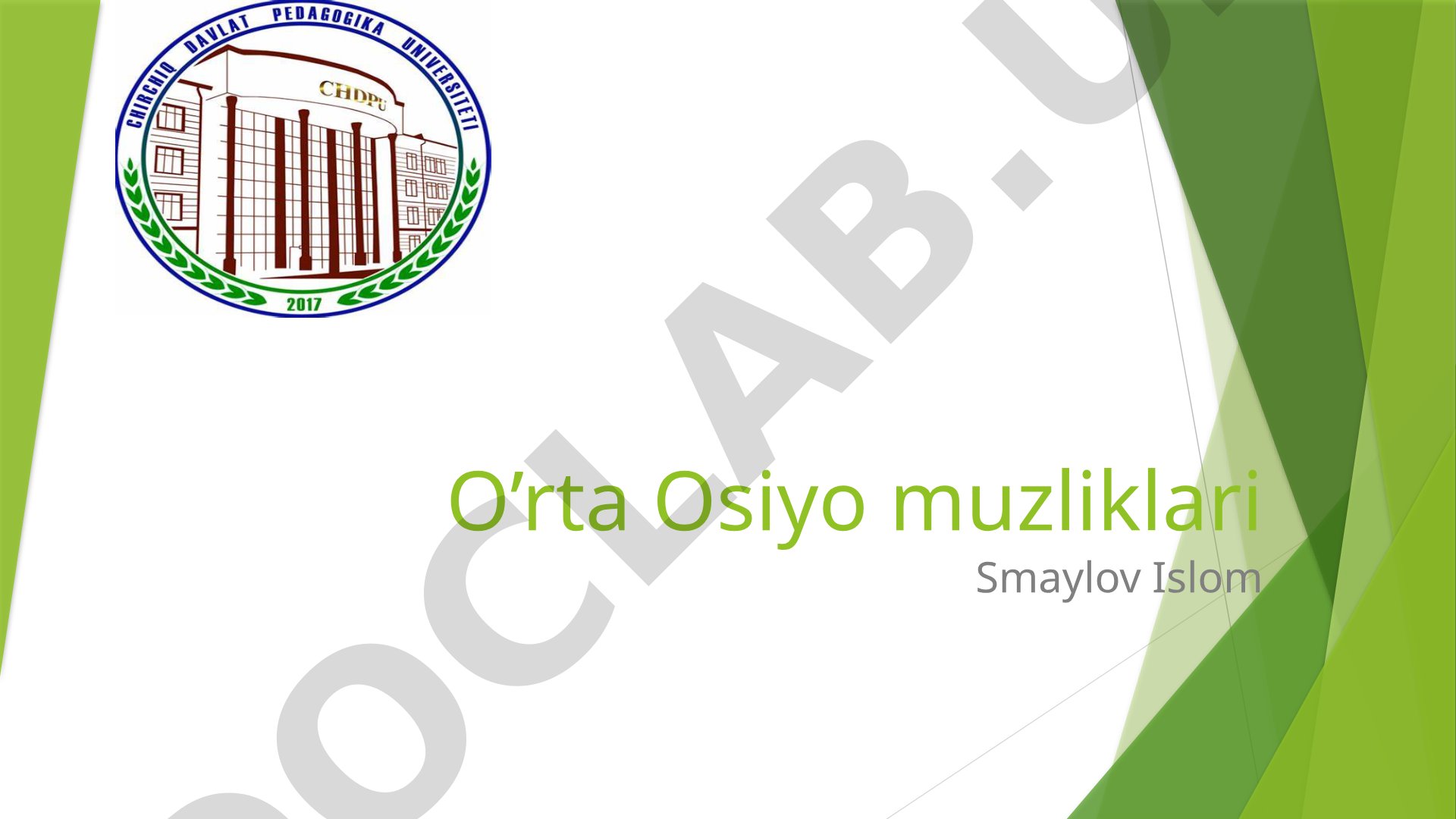 O‘rta Osiyo muzliklari
