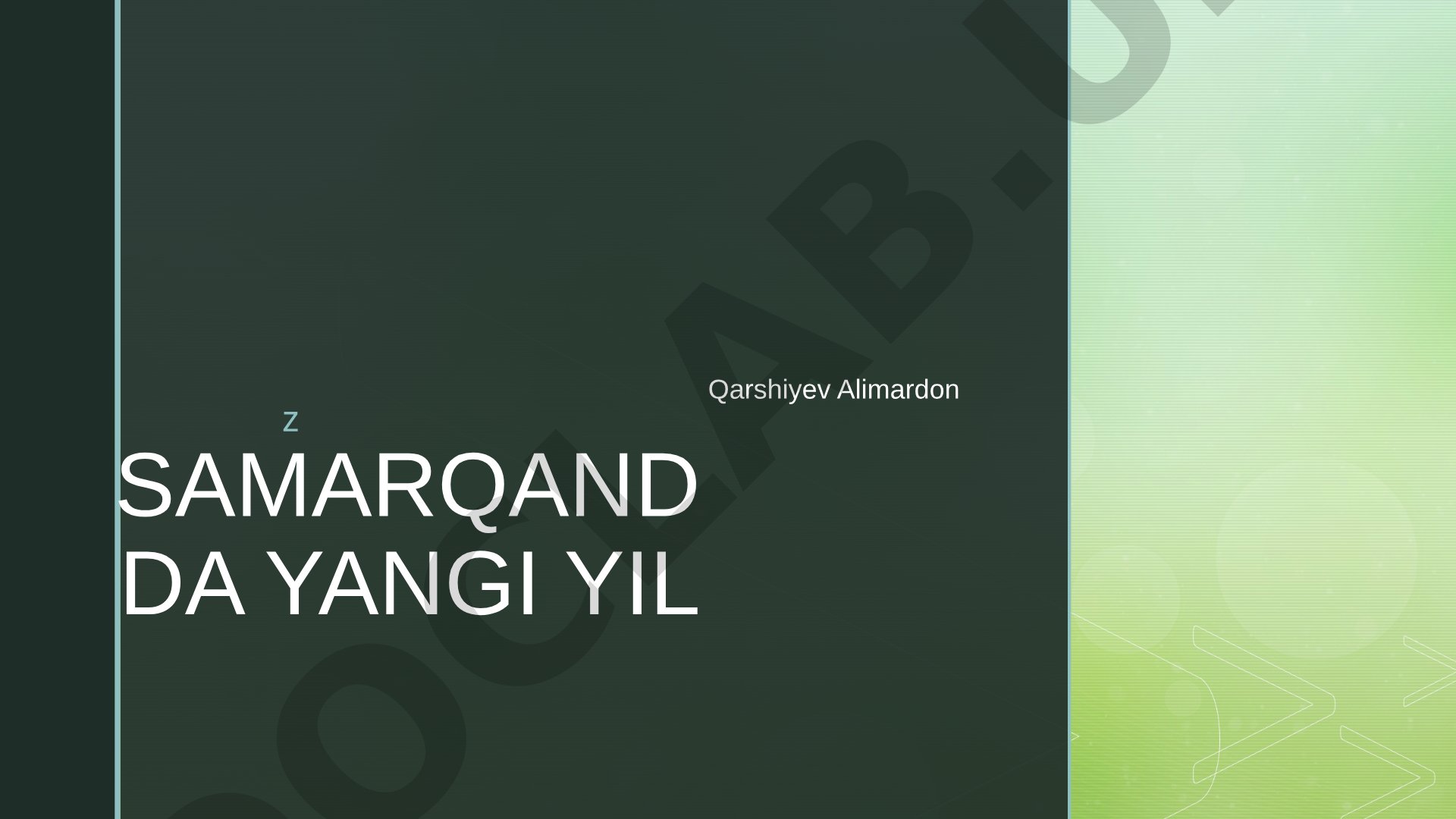 SAMARQANDDA YANGI YIL