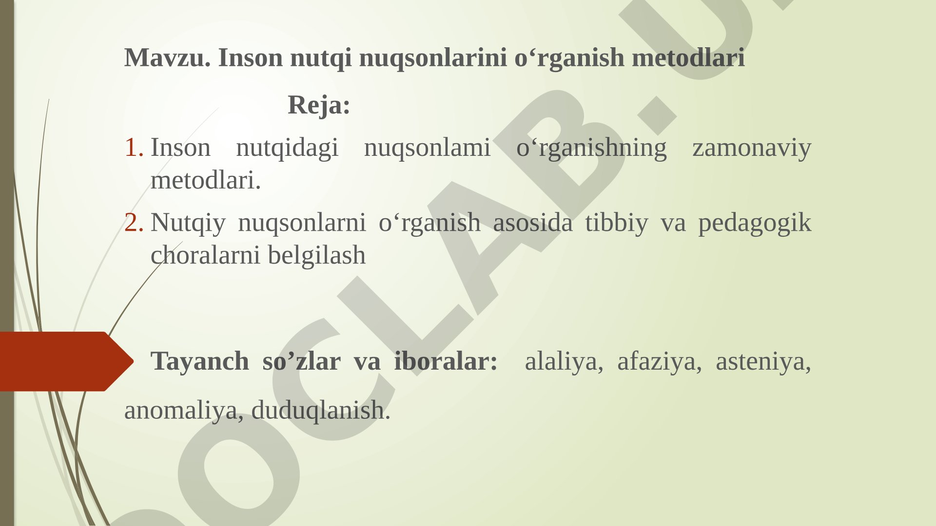Inson nutqi nuqsonlarini o‘rganish metodlari