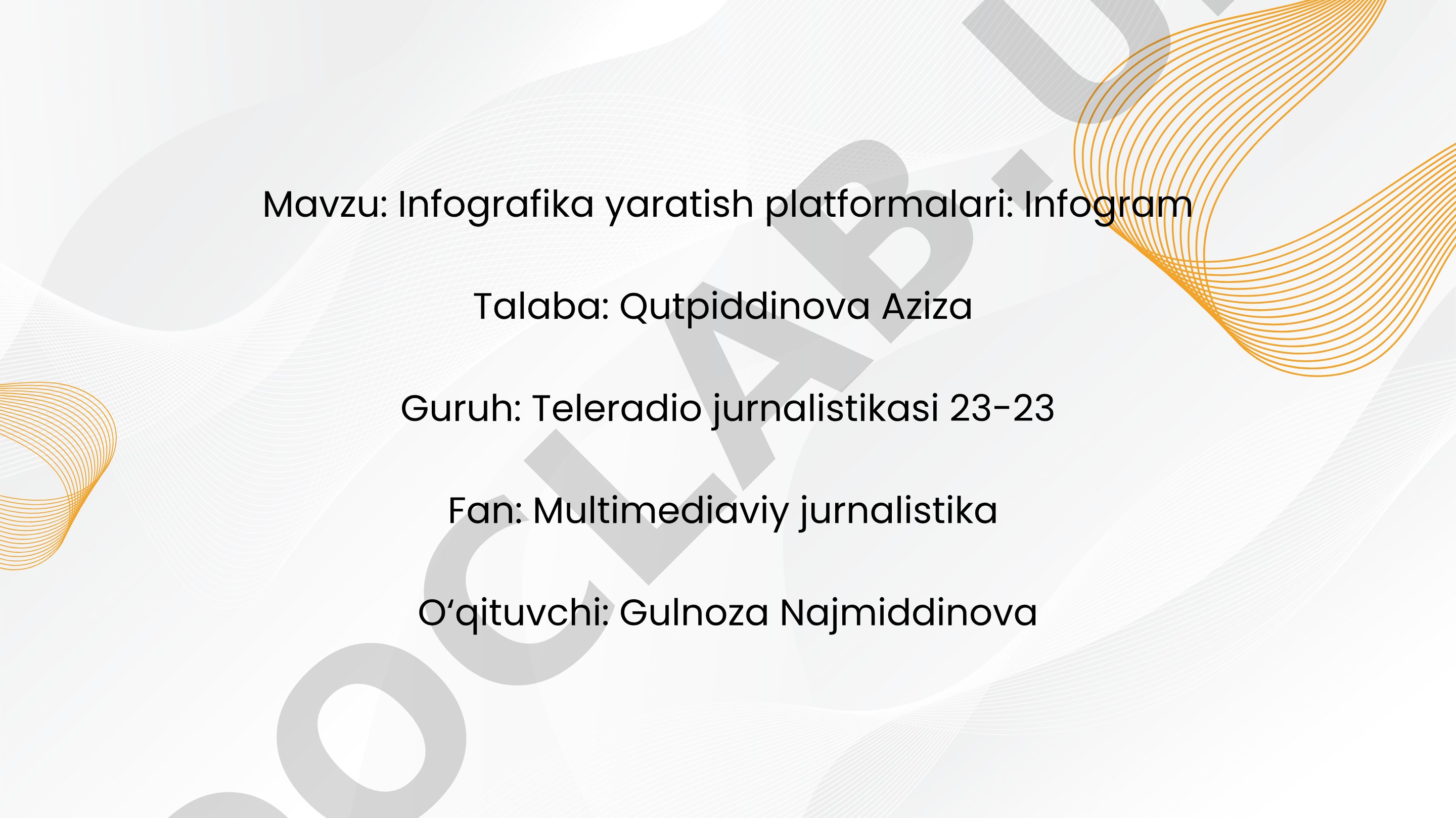 Infografika yaratish platformalari: Infogram