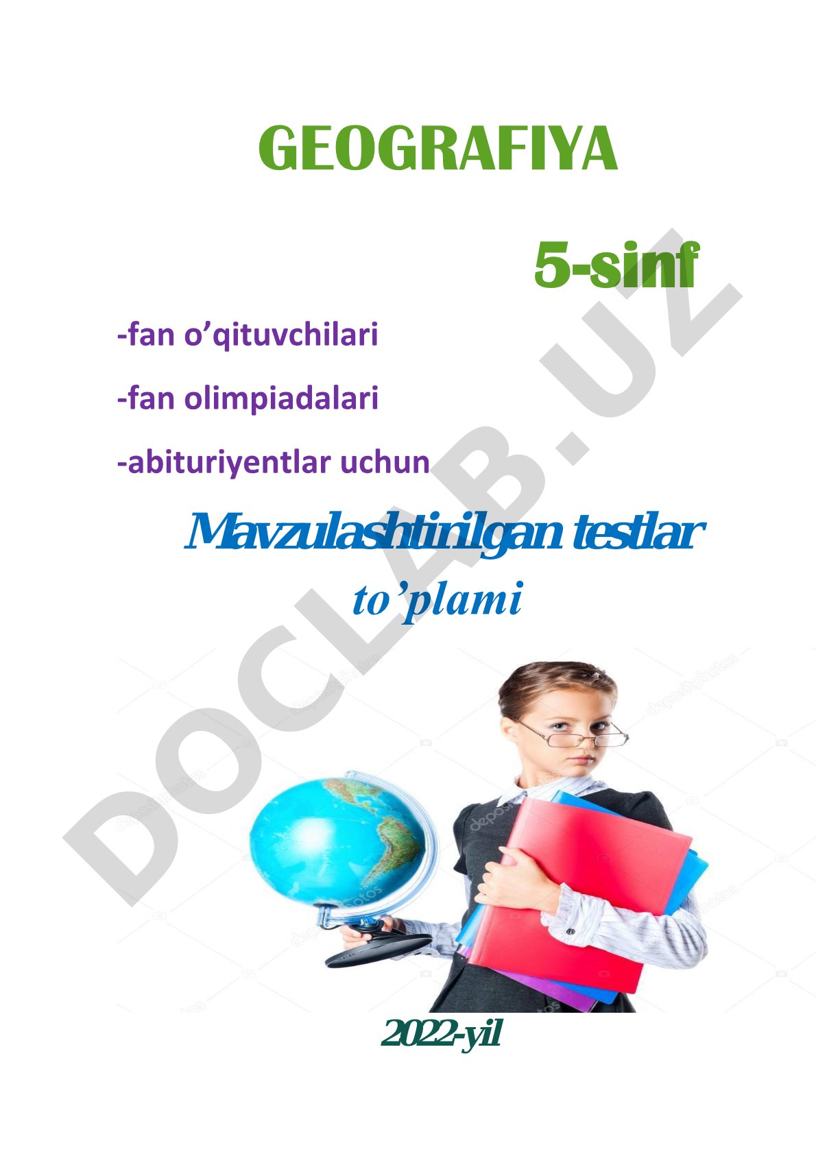 Geografiya 5-sinf mavzulashtirilgan testlar to'plami