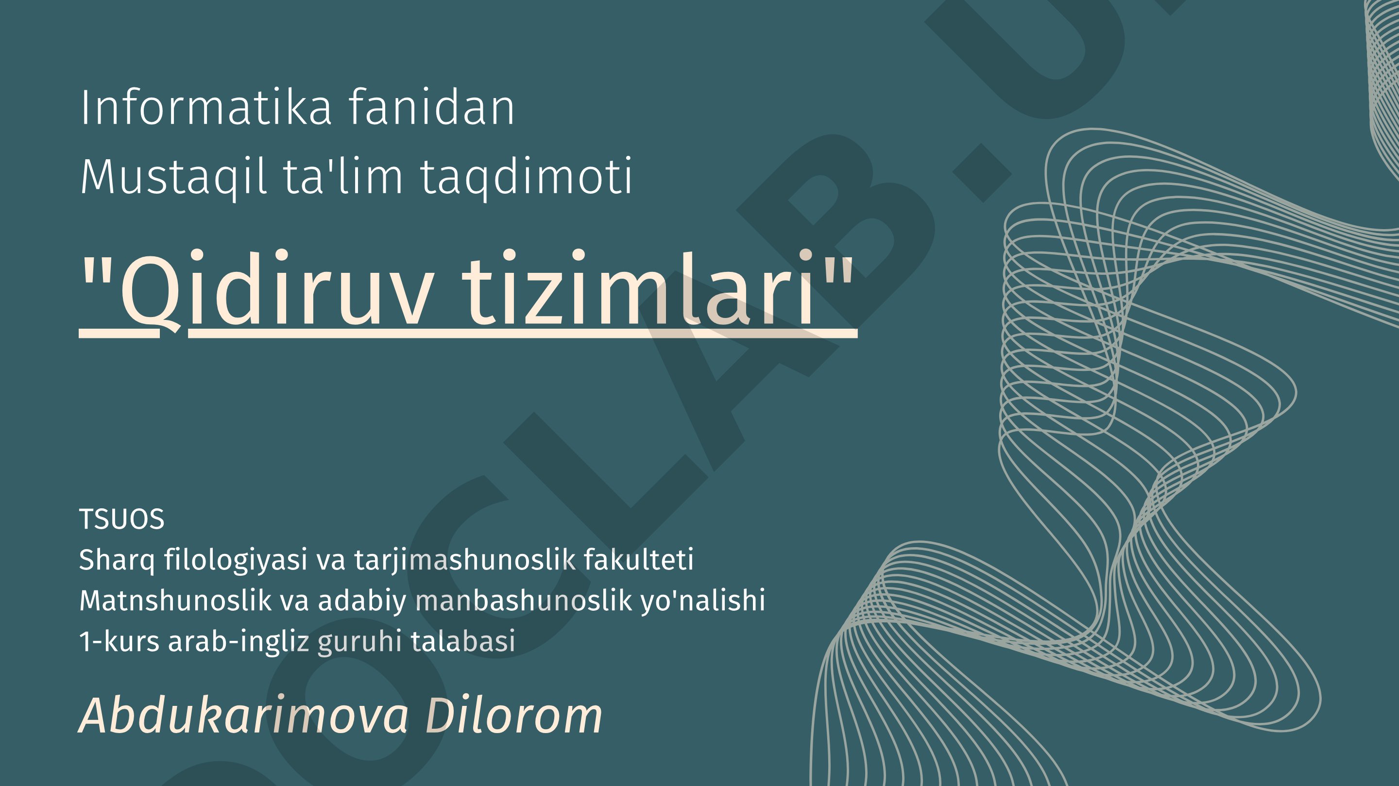 Qidiruv tizimlari