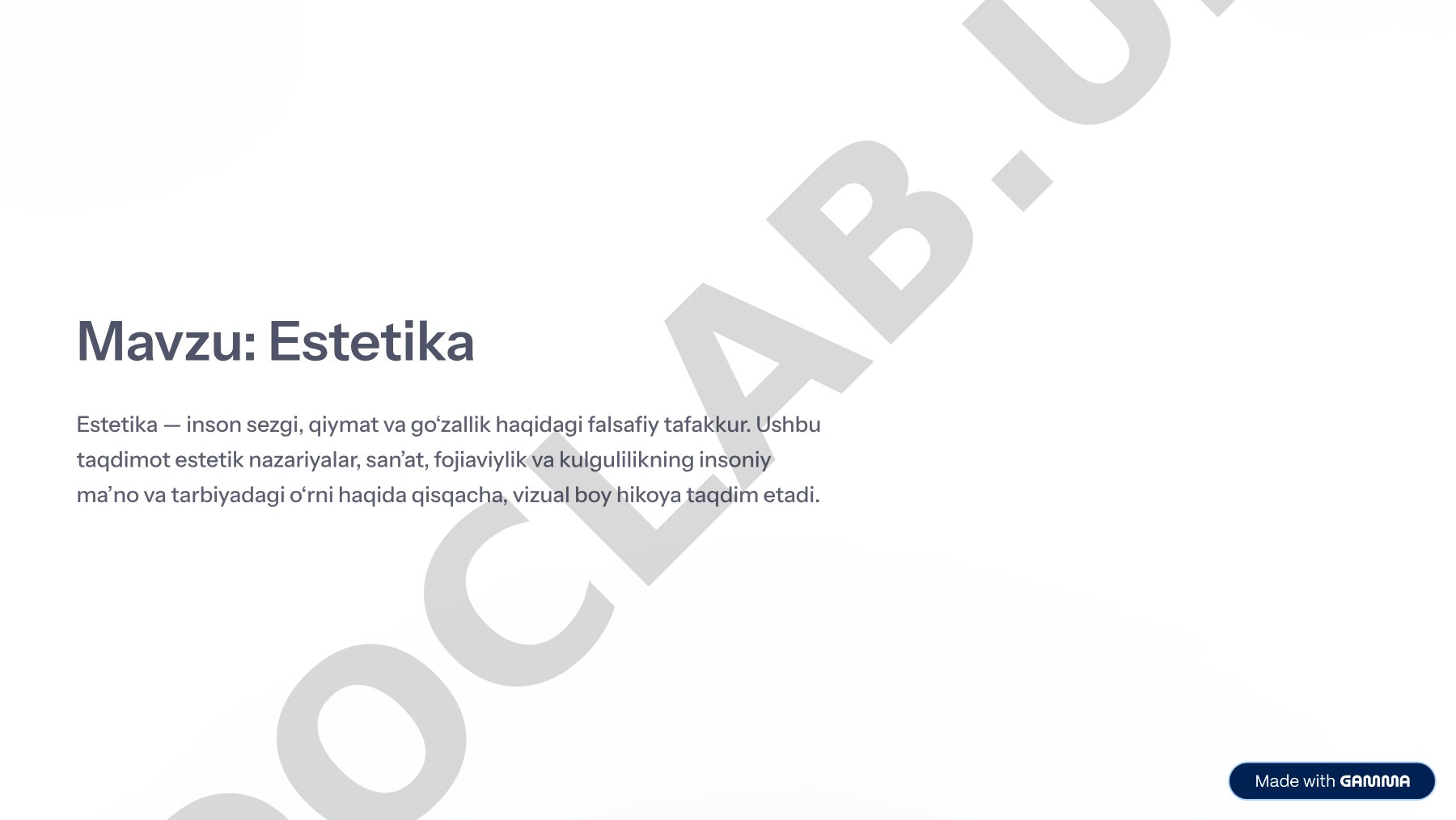 Estetika
