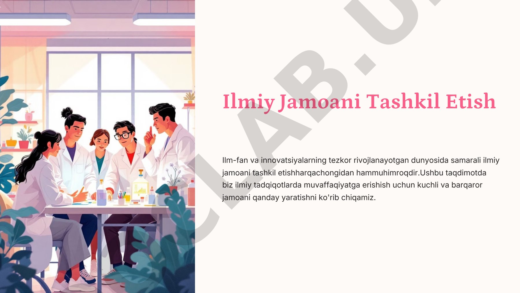 Ilmiy jamoani tashkil etish