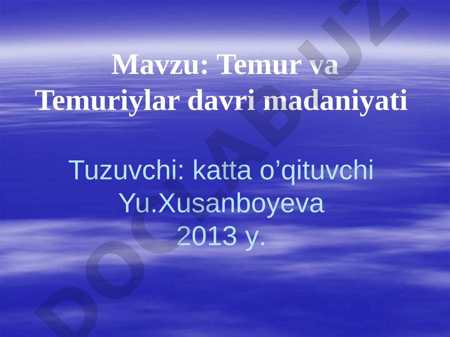 Temur va Temuriylar davri madaniyati