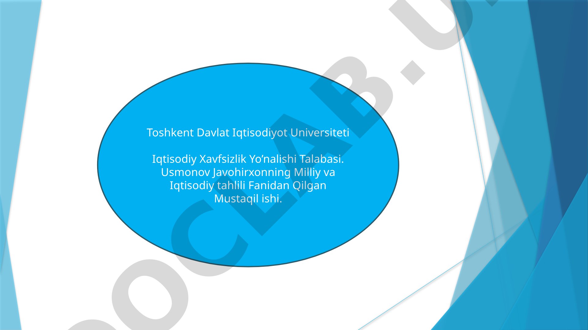Xo’jalik yurituvchi sub’ektlarning moliyaviy barqarorligini tahlili
