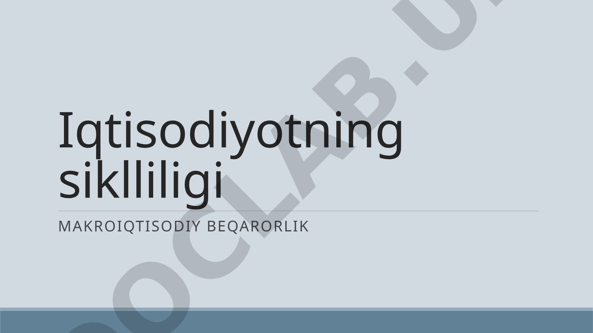 Iqtisodiyotning siklliligi va makroiqtisodiy beqarorlik