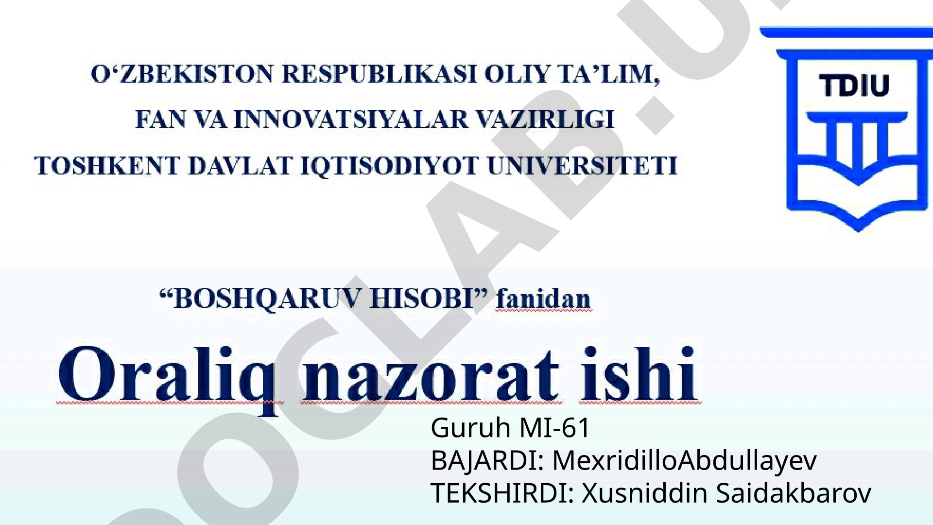 Boshqaruv hisobi tushunchasi va ta’lim sohasidagi ahamiyati