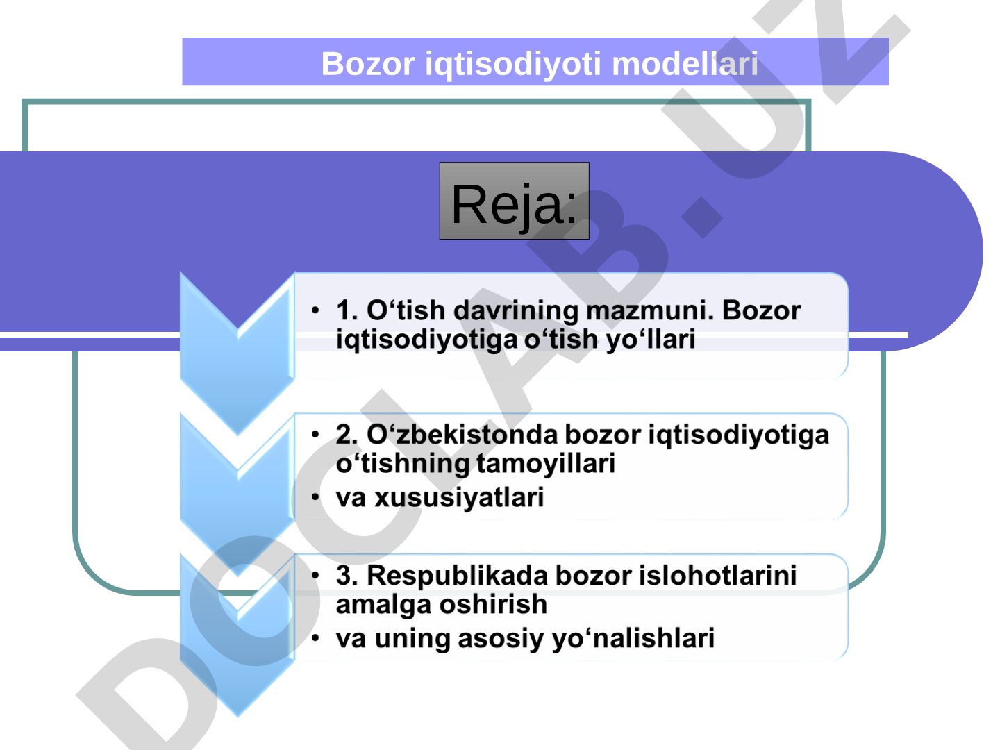 Bozor iqtisodiyoti modellari