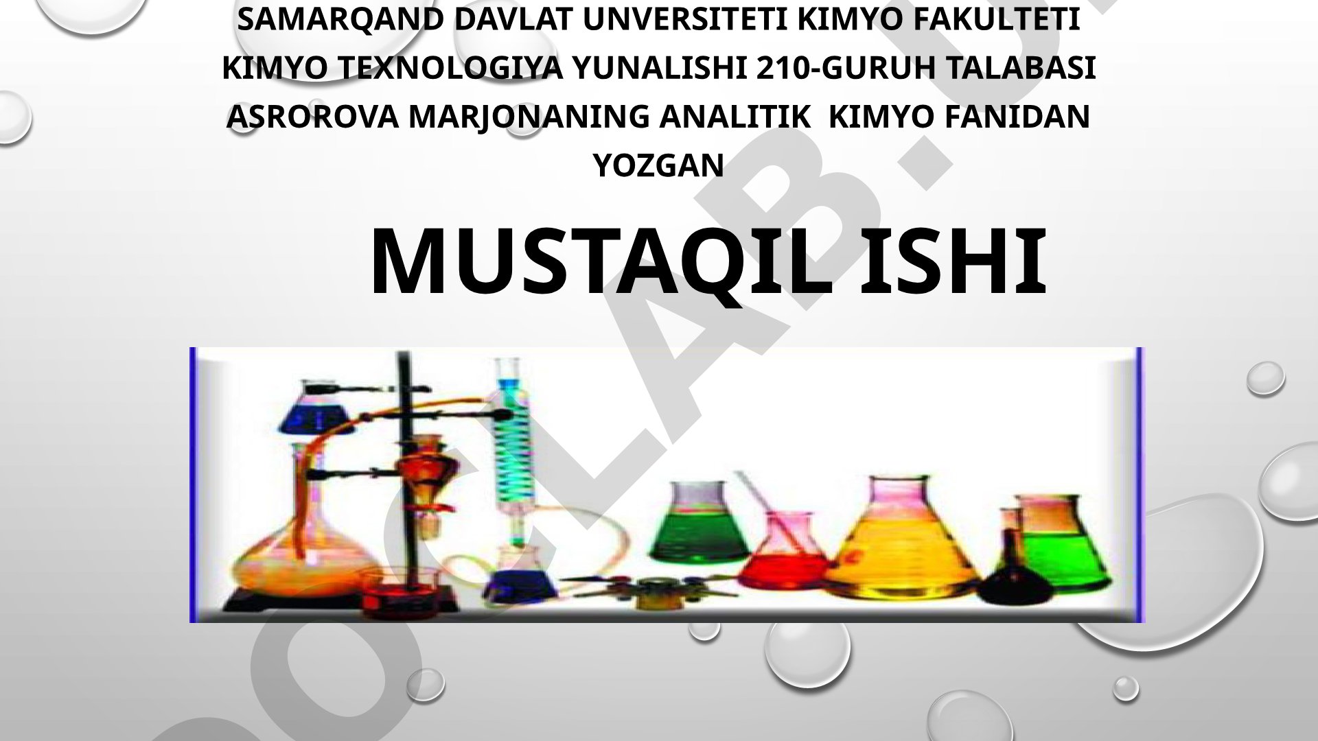 Atom-emission usulda moddaning sifat va miqdoriy analiz qilish