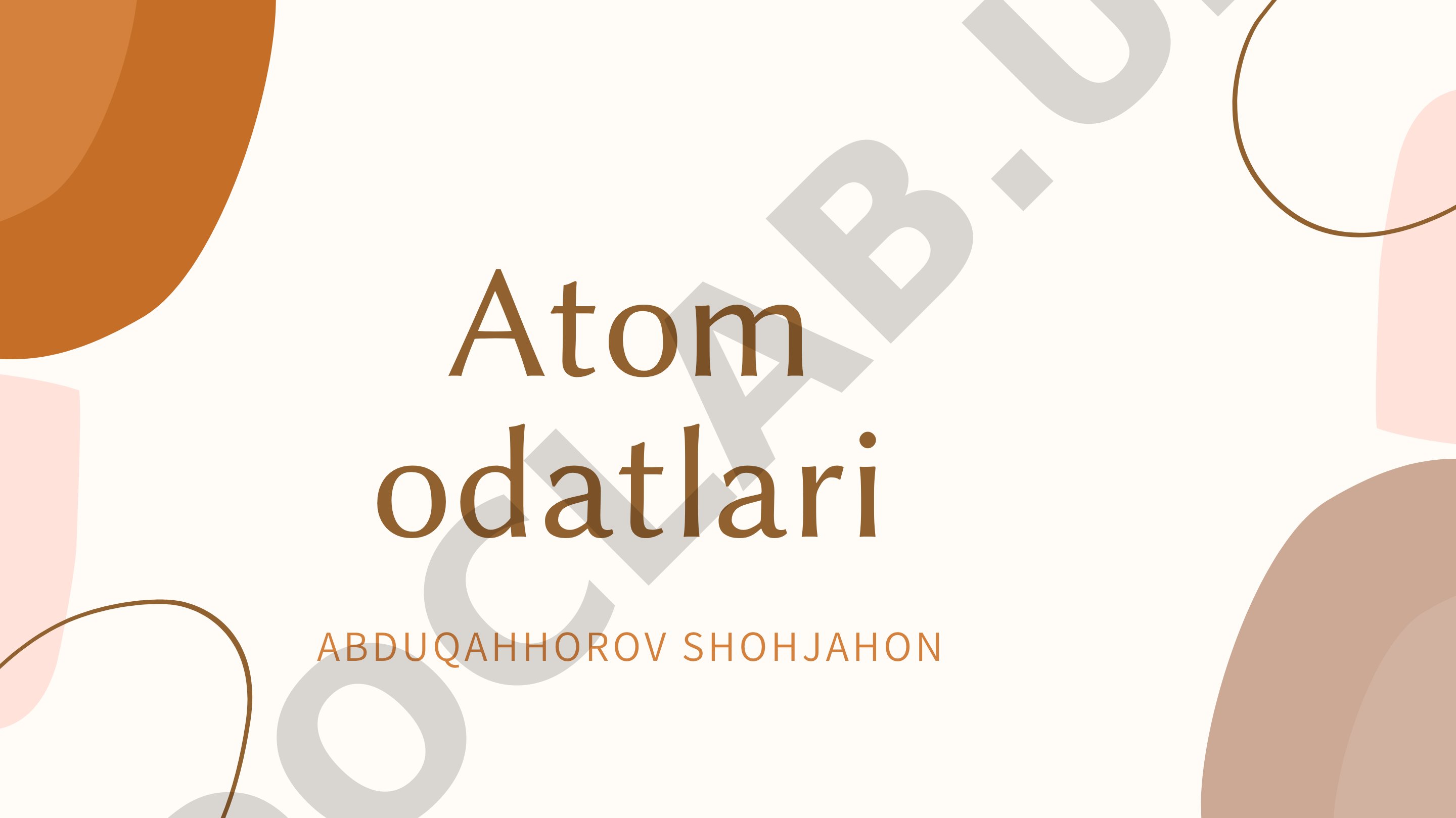 Atom odatlari