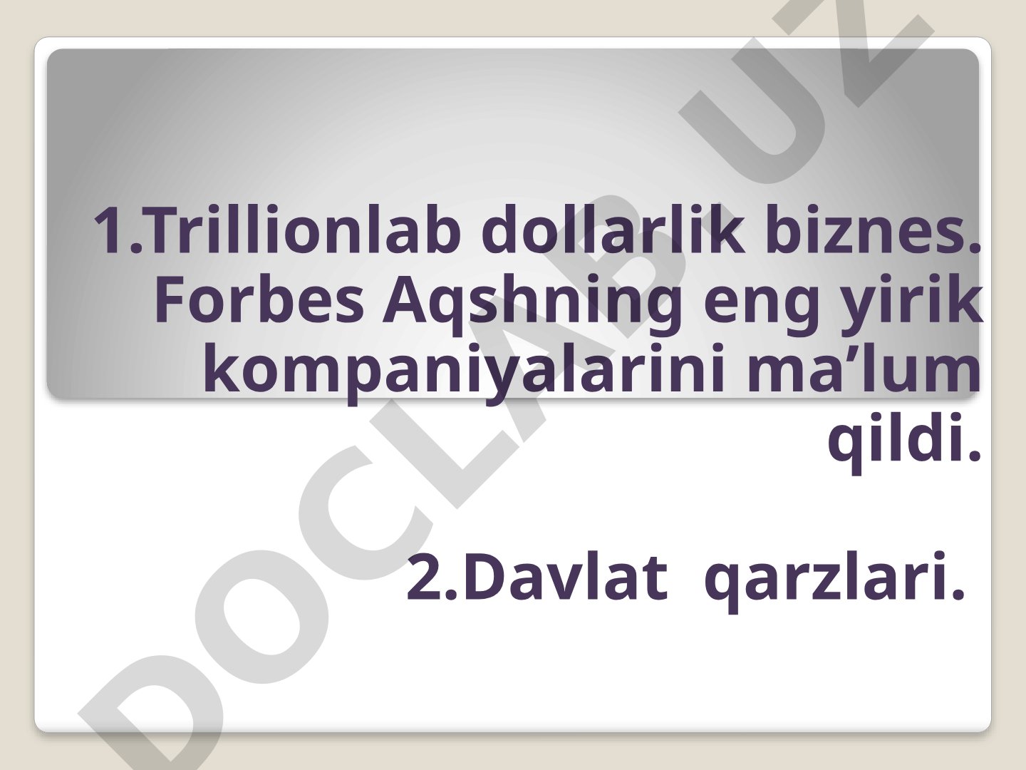 AQShning eng yirik kompaniyalari reytingi