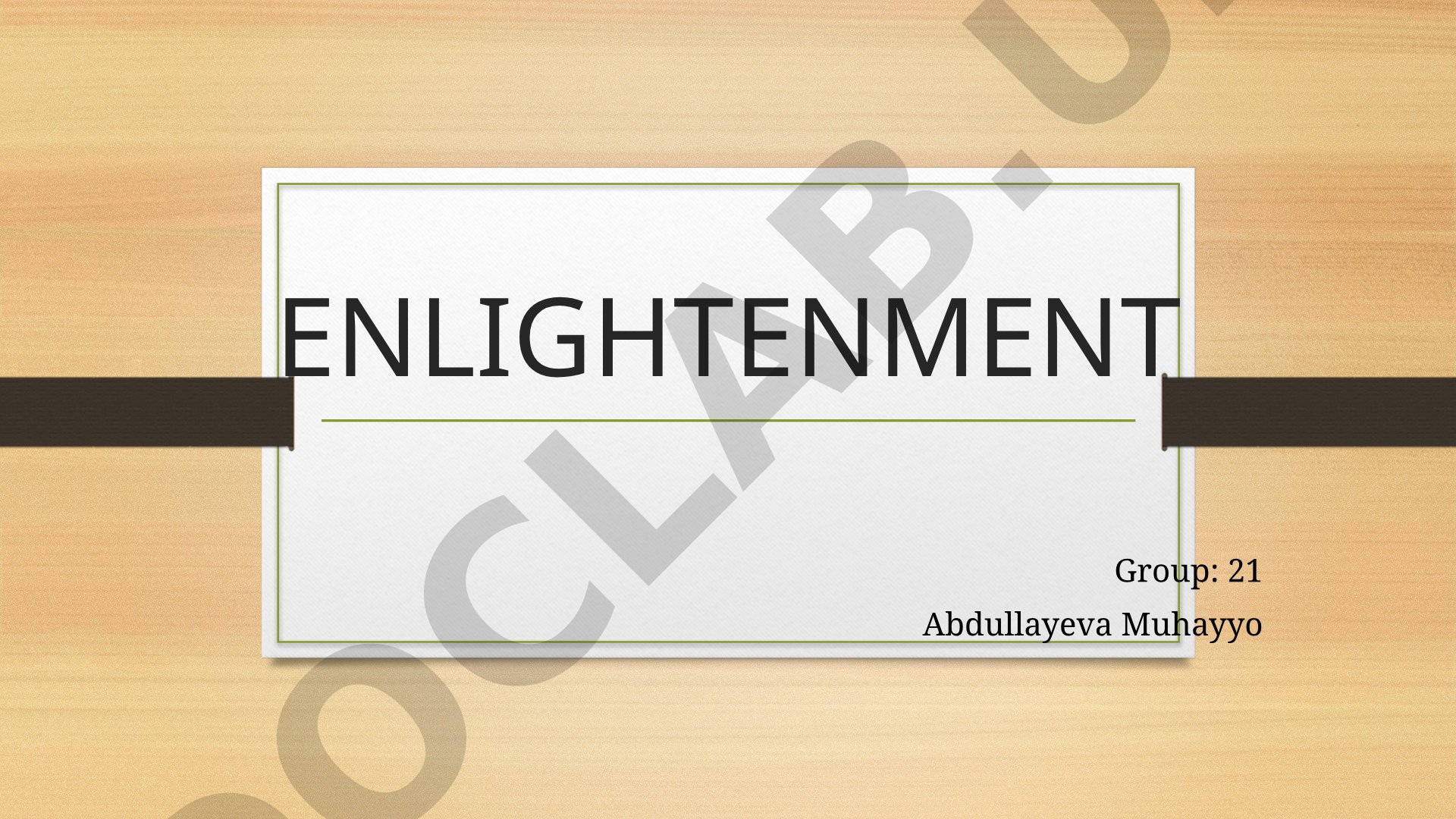 The Enlightenment: 18th Century Movement