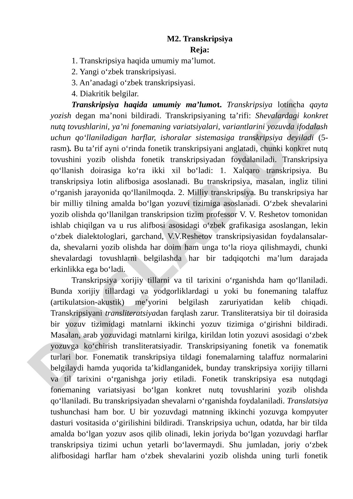 Transkripsiya