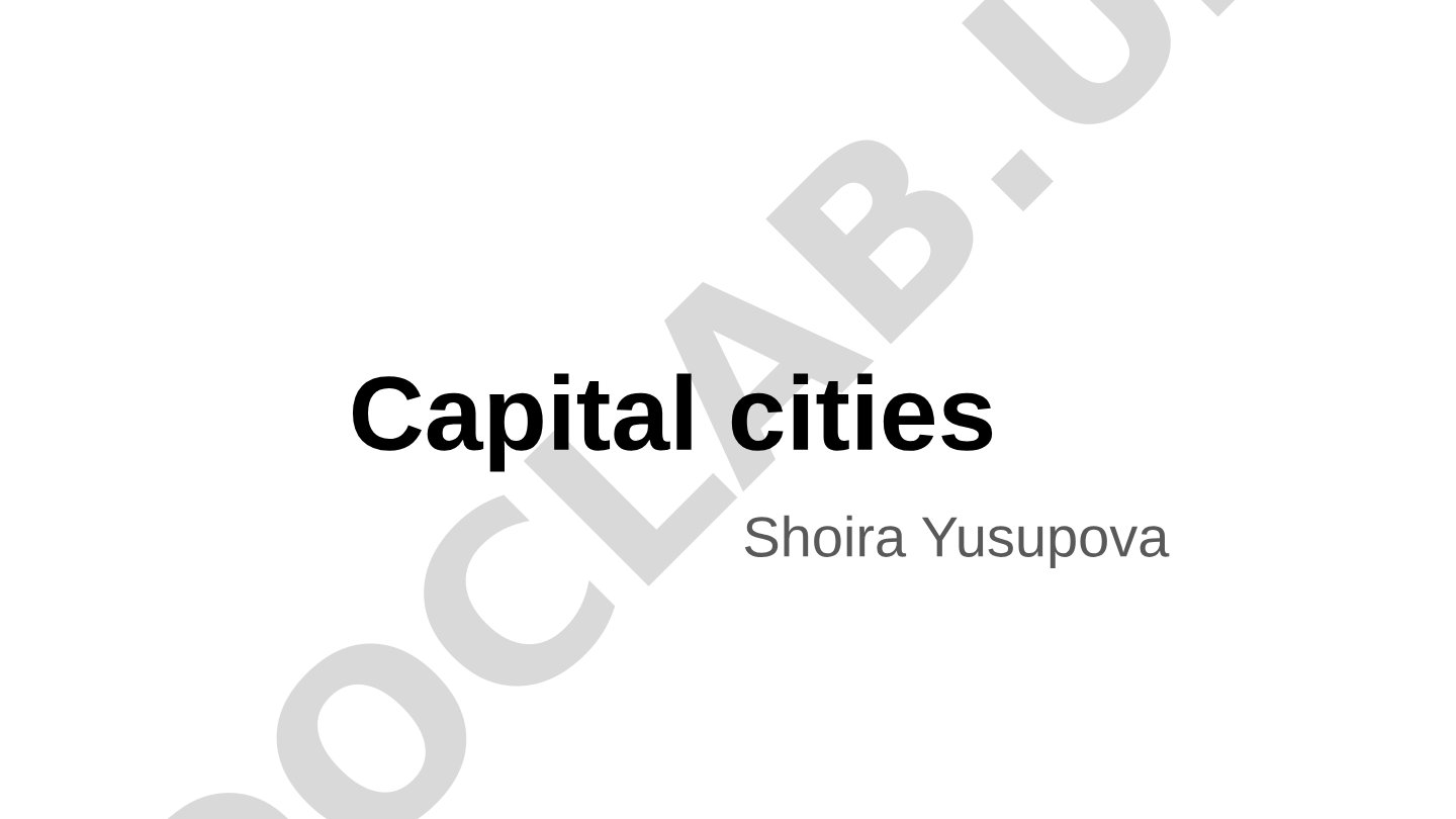 Capital cities