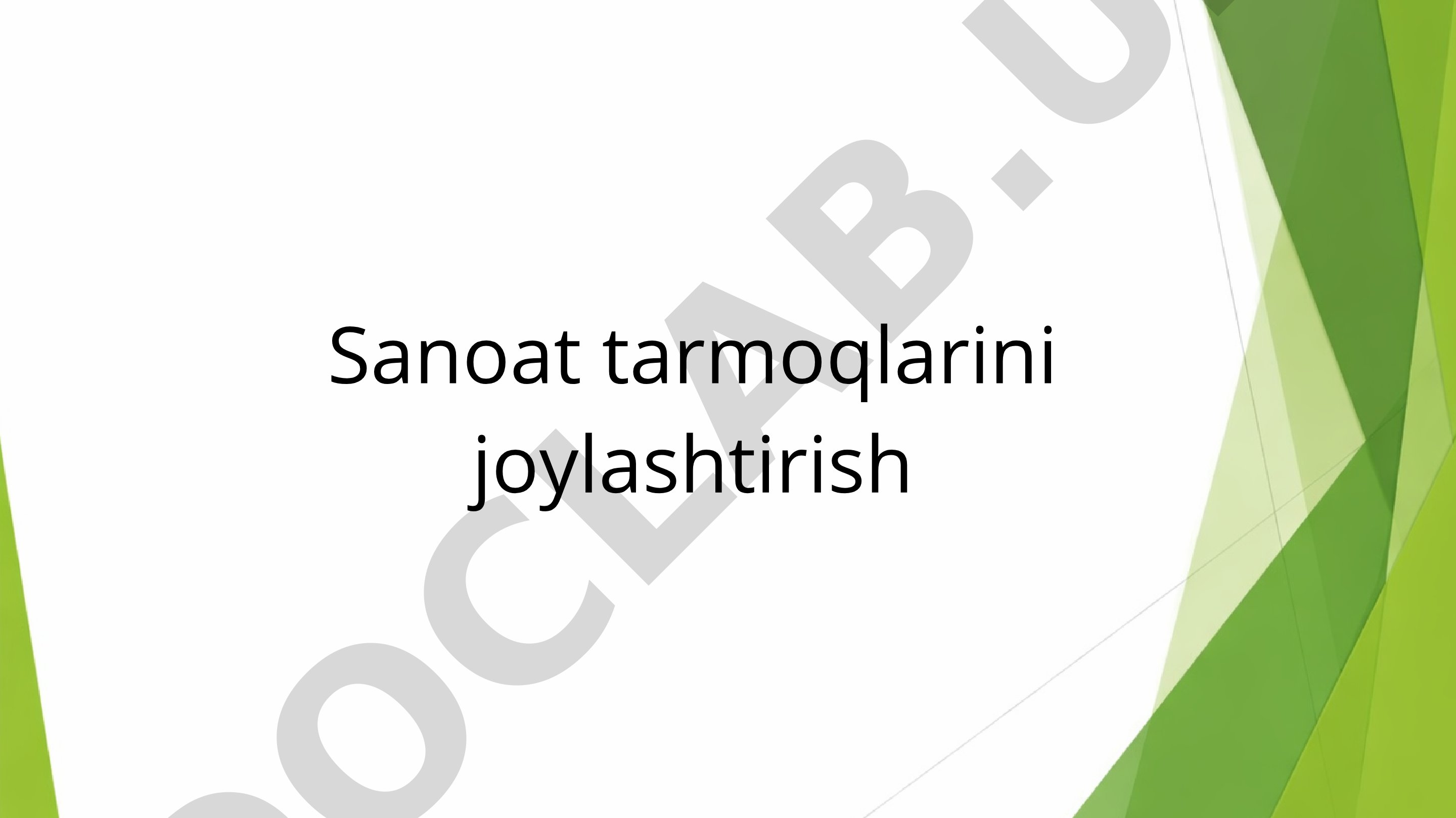 Sanoat tarmoqlarini joylashtirish omillari, transport infratuzilmasi va mehnat