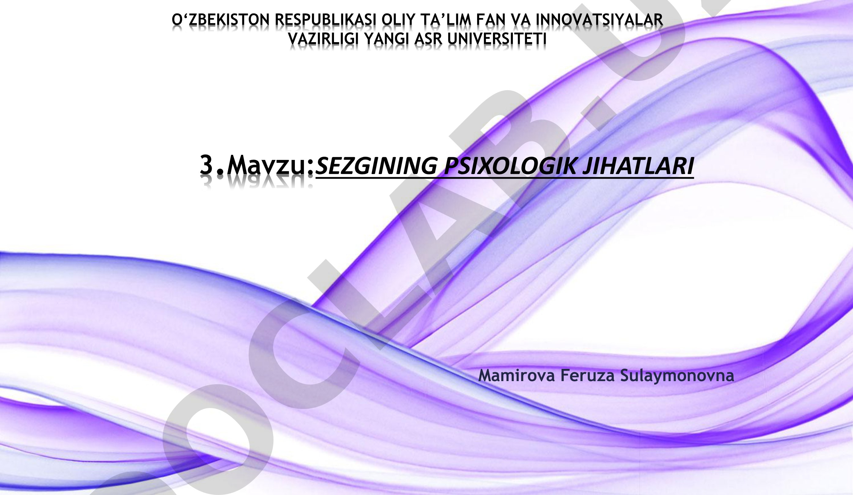 Sezgilarning psixologik jihatlari