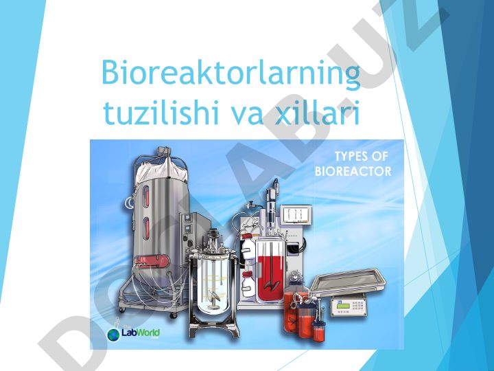 Bioreaktorlarning tuzilishi va xillari