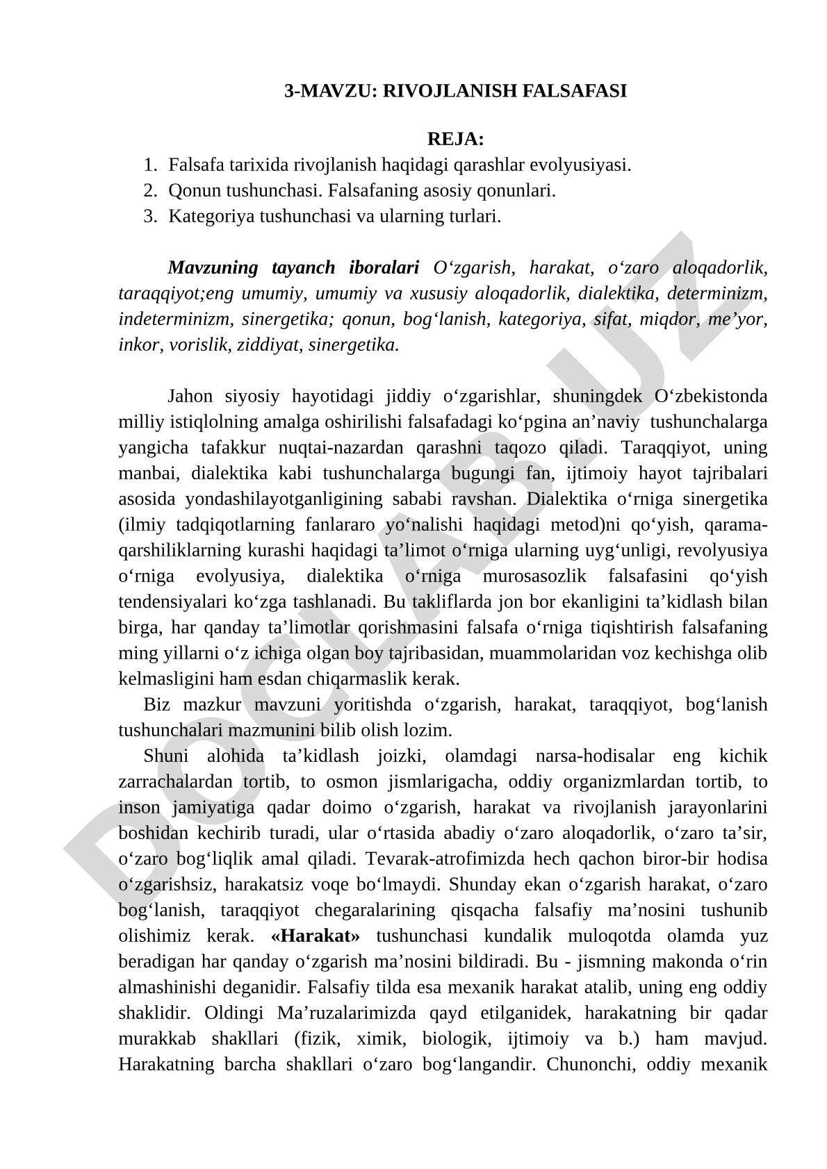 Rivojlanish falsafasi