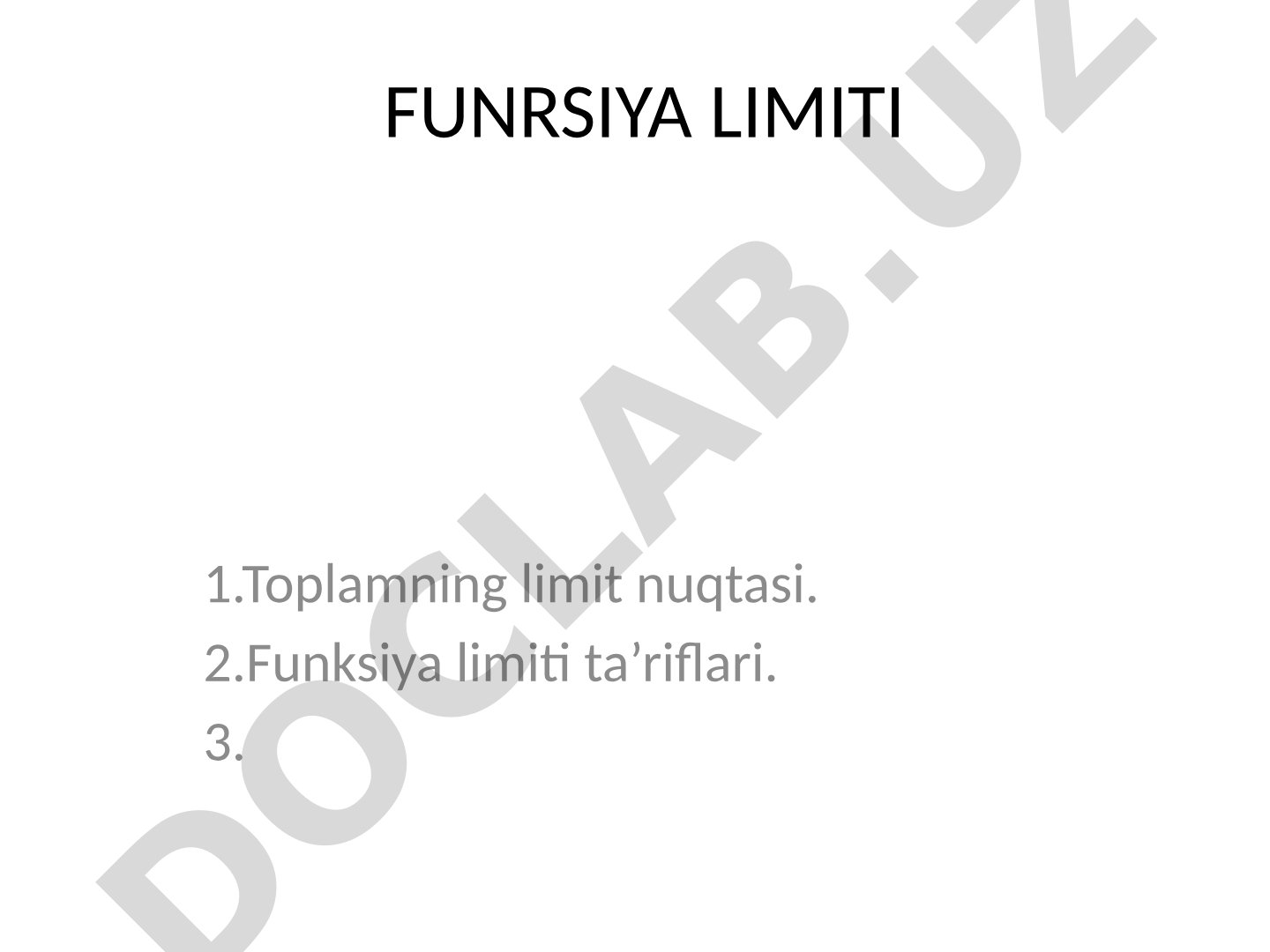Funrsiya limiti