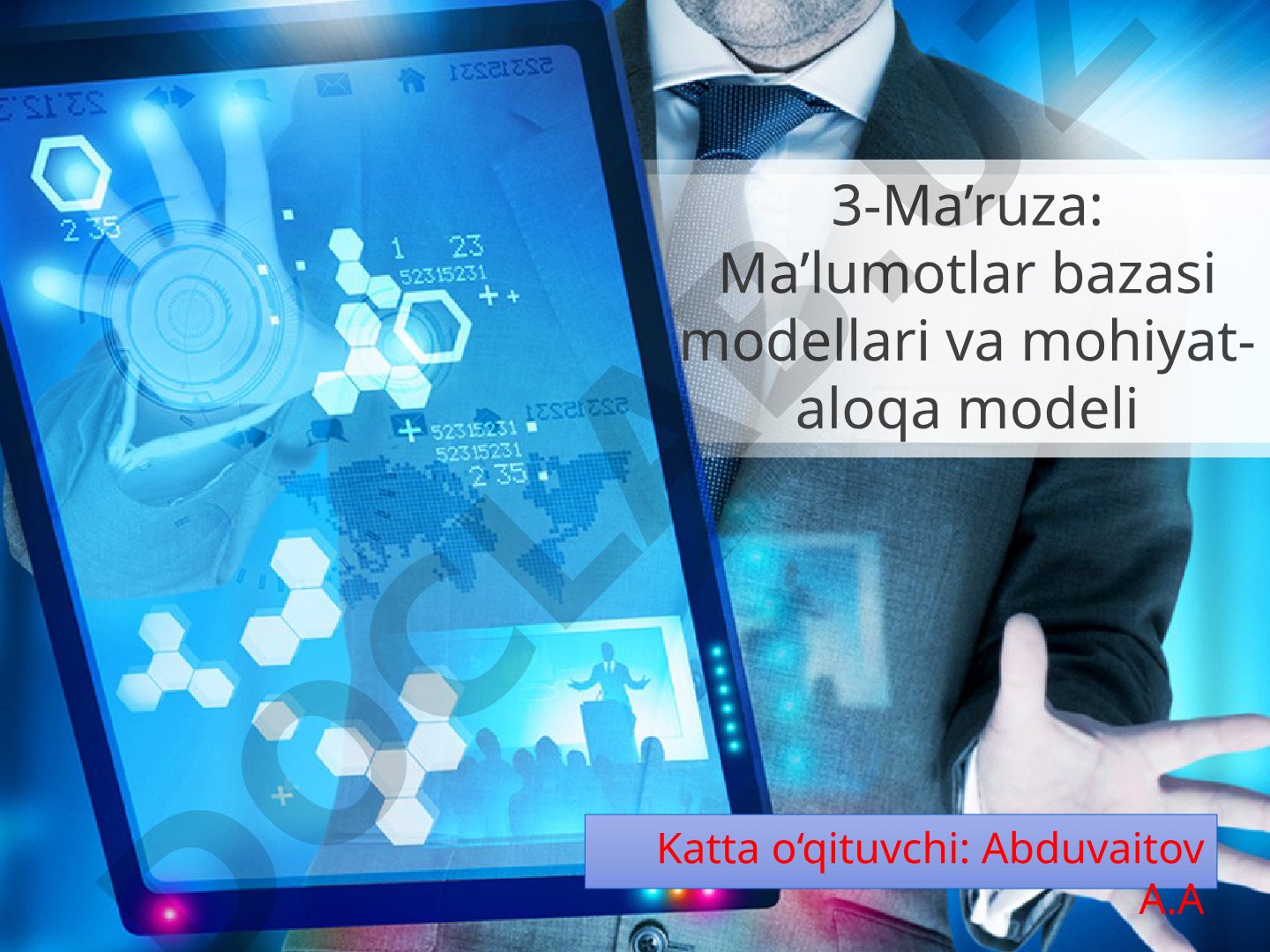 Ma’lumotlar bazasi modellari va mohiyat-aloqa modeli
