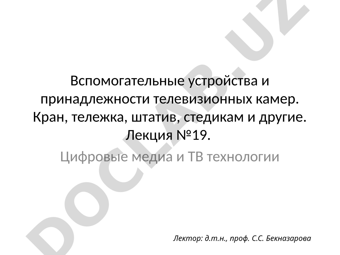 Вспомогательные устройства и принадлежности телевизионных камер