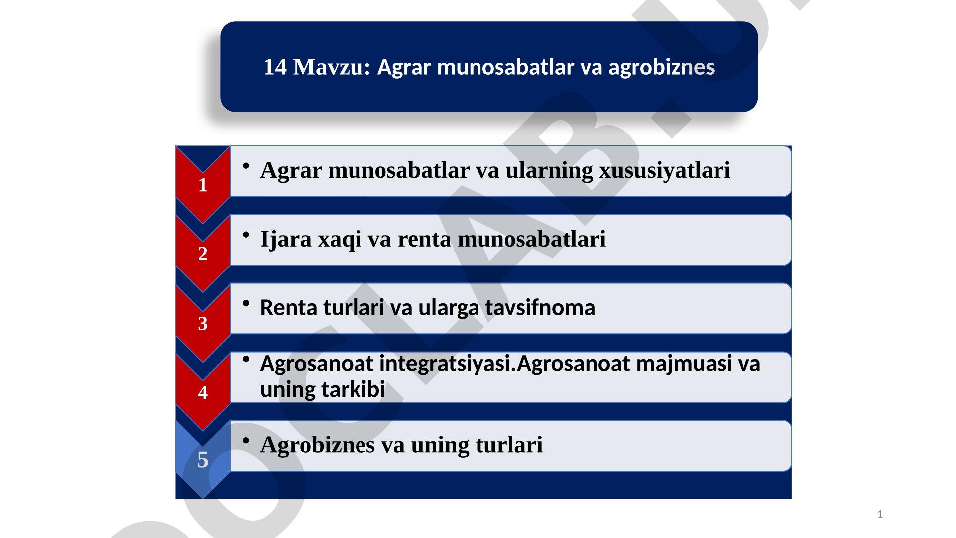 Agrar munosabatlar va agrobiznes