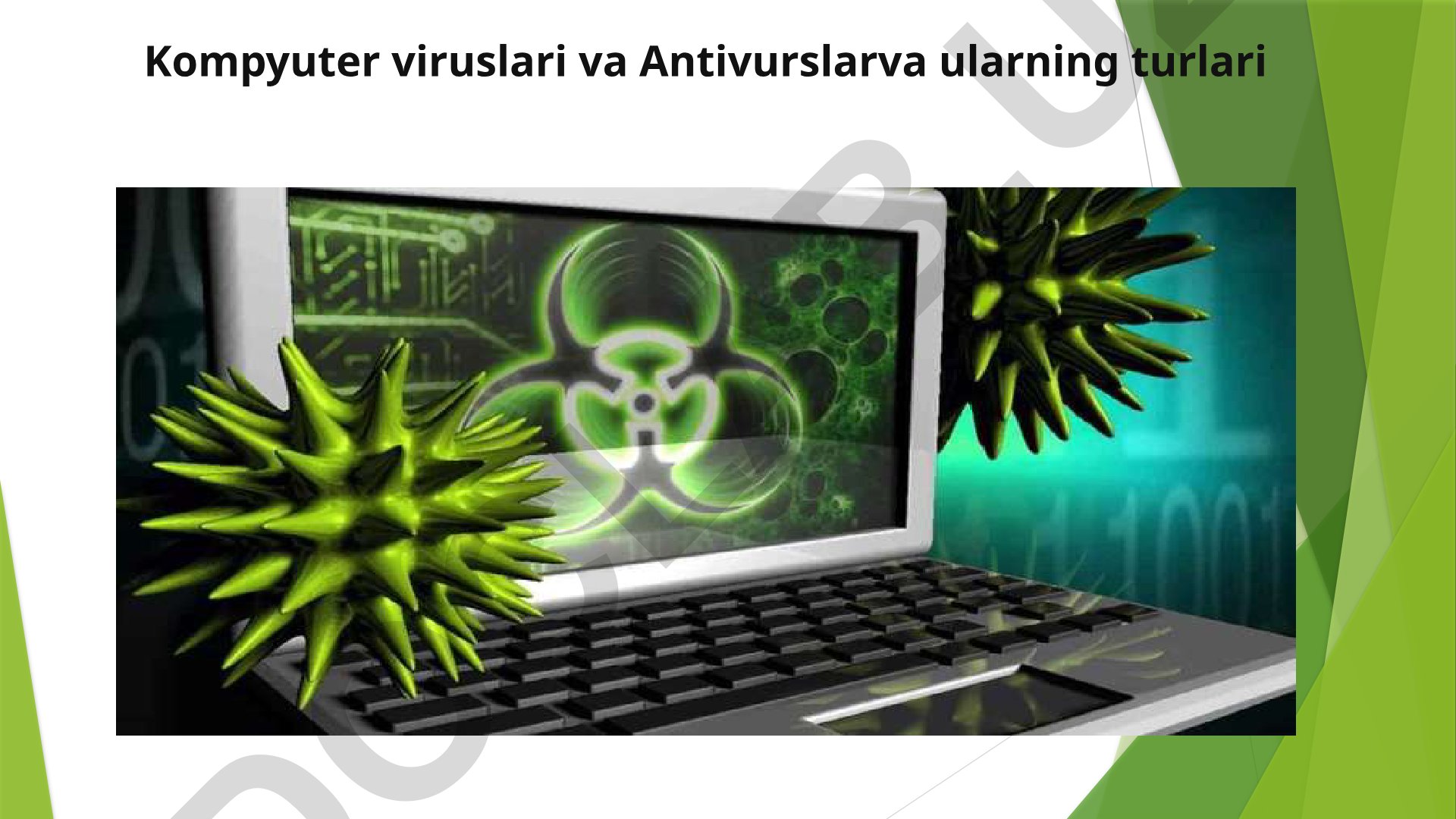 Kompyuter viruslari va Antiviruslar