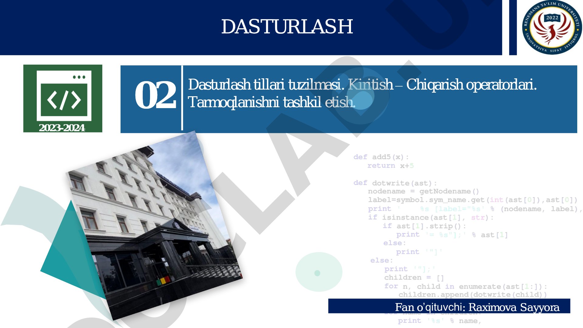 Dasturlash tillari tuzilmasi