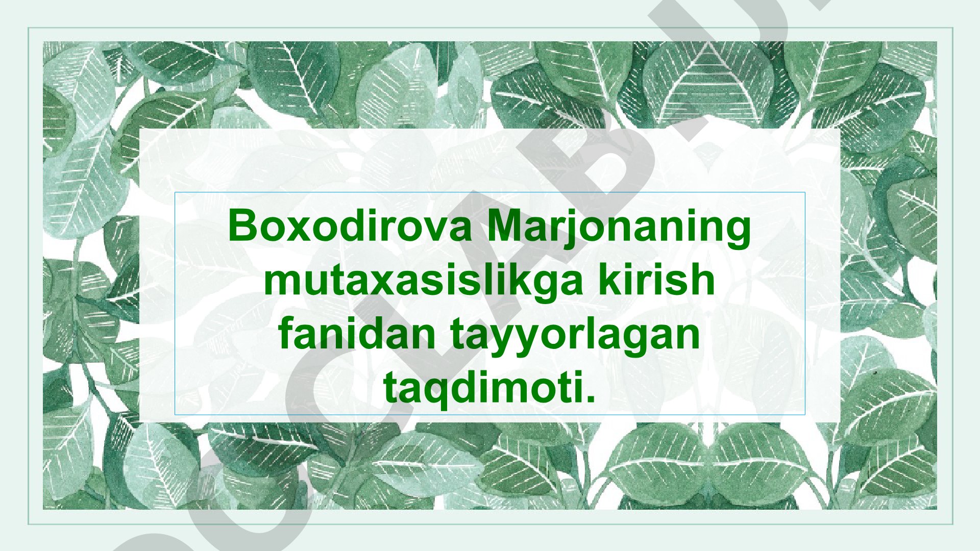 Ruhiy rivojlanishi sustlashgan bolalar
